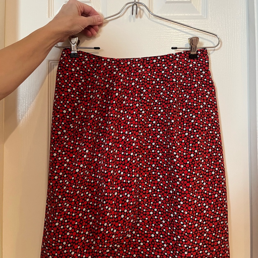 JH Collectibles Red and White Polka Dot Pencil Skirt